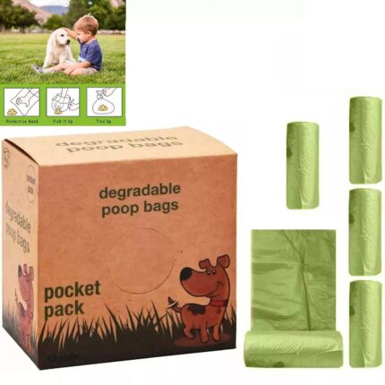 Puppy Pet Scooper 600x DOGGY ECO GREEN POO BAGS Degradable Dog Cat Pet Waste Scooper UK