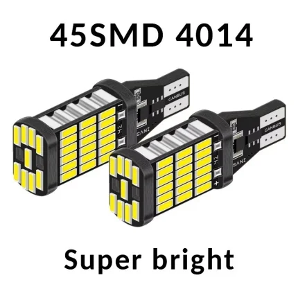 Car Brake Light T15 4014 45SMD Led Reverse Motorcycle Light Bulbs White
