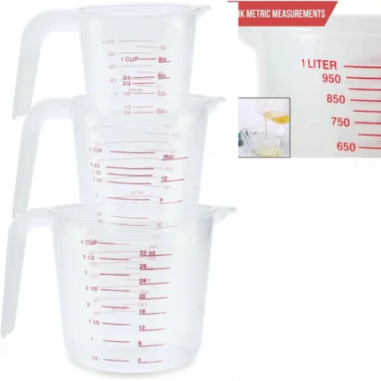 New Measuring Jugs Set of 3 | Cooking & Baking Measuring Cups for UK & US