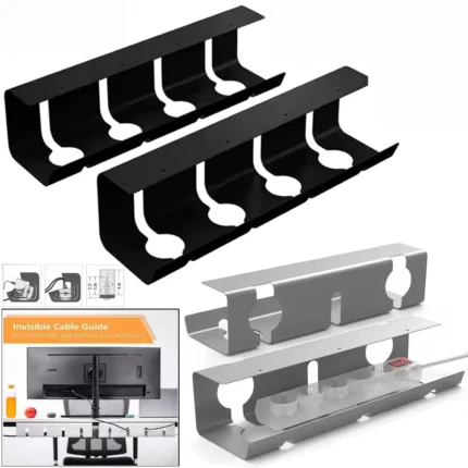 Cable Management Tray Under Desk Tray Cord Holder Office Home Wire Rack Tidy Christmas