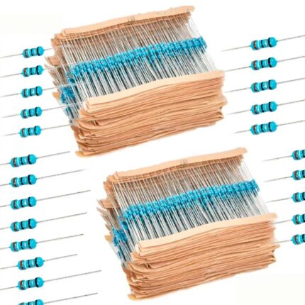 600pcs Resistors Assortment Kit 30Values 10R-1M 1/4W 1% Metal Film Set Pack