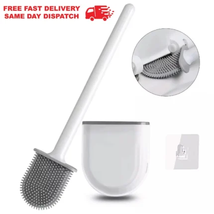 Silicone Toilet Brush Set with Wall Mounted Holder