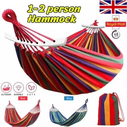 Canvas camping hammock bed for outdoor relaxation