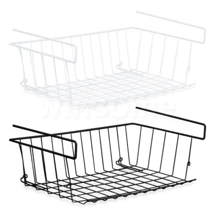 UNDER SHELF STORAGE BASKET RACK KITCHEN CUPBOARD ORGANISER HEAVY DUTY