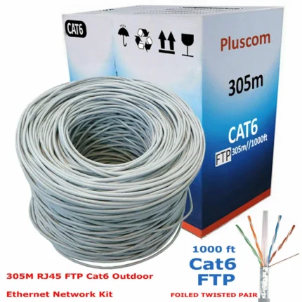 UTP CAT 6 0.50 mm CCA   +hdpe  4 pairs+ drian wire+ Al Foil  + PE jacket