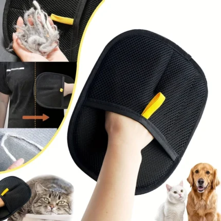 Reusable Pet Hair Removal Grooming Gloves for Cats & Dogs
