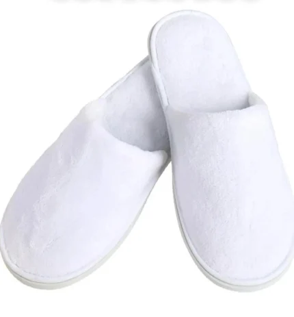 Spa Hotel Guest Slippers Closed Toe Towelling Disposable Terry Style