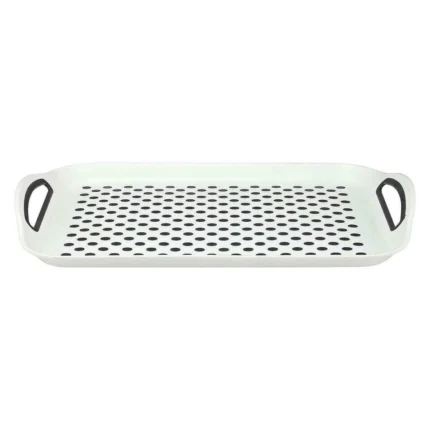 4x Anti-Slip Serving Trays with High Grip Rubber Surface